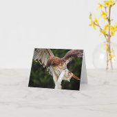 Woeste Rode De steel verwijderde van de notakaart Kaart (Gele Bloem)