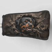 Woeste Rottweiler Golf Putter Golfheadcover (Voorkant)