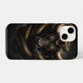 Woeste Stier en Slang Schild - iPhone 14 Hoesje (Achterkant horizontaal)