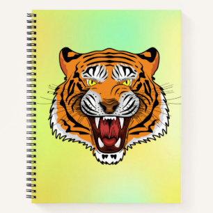 Woeste Tijgerkop Illustratie-24327 Trui Notitieboek