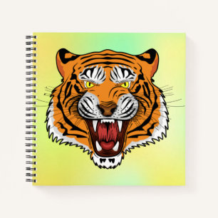 Woeste Tijgerkop Illustratie-24327 Trui Notitieboek