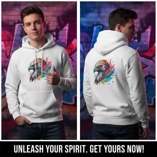 Woeste valk moderne graffiti T-shirt