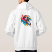 Woeste valk moderne graffiti T-shirt (Achterkant)