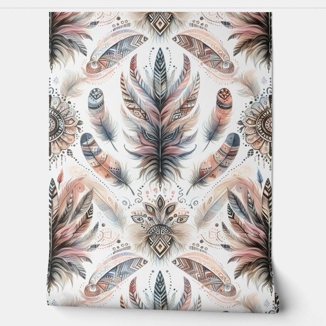 Woeste Veren Behang (Afrollen)