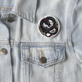 Woeste Vuurdraak Ronde Knop 🐉🔥 FantasyButton Button 5,7 Cm (In situ)