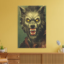 Woeste Weerwolf Horror Illustratie