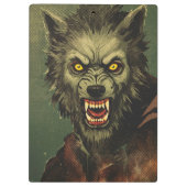 Woeste Weerwolf Horror Illustratie Klembord (Achterkant)