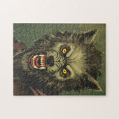 Woeste Weerwolf Horror Illustratie Legpuzzel (Horizontaal)