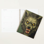 Woeste Weerwolf Horror Illustratie Planner (Display)