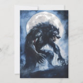 Woeste weerwolf Waterverf vakantie Kaart (Voorkant)