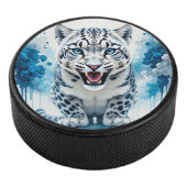 Woeste Witte Luipaard Hockey Puck (3/4)