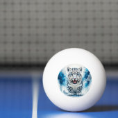 Woeste Witte Luipaard Pingpongbal (Net)