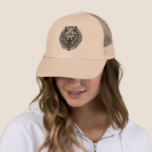 Woeste Wolf Mandala: Symbool van Kracht Trucker Pet (In situ)