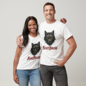 Woeste Wolfskop in Kunst met Krachtige Penseelstre T-shirt (Unisex)