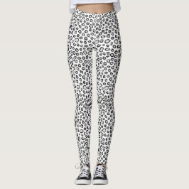 Woeste zwarte grijze luipaardvlekken stedelijke st leggings