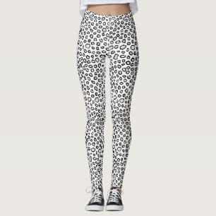 Woeste zwarte grijze luipaardvlekken stedelijke st leggings