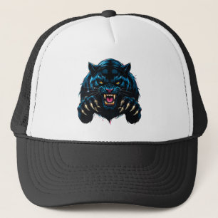 Woeste Zwarte Panter Illustratie Trucker Pet