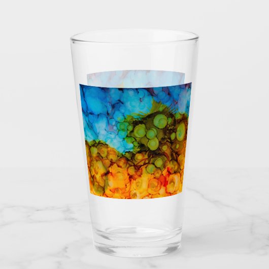 Woestijn Abstract Glas (Voorkant)