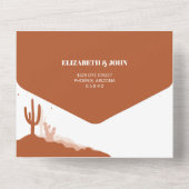 Woestijn All in One Trouw Uitnodiging en RSVP Kaar (Achterkant)