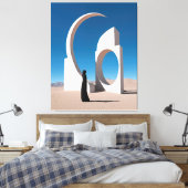 Woestijn Arcana: Fluisteren van de Kosmos Canvas Afdruk (Insitu (Slaapkamer))