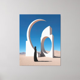 Woestijn Arcana: Fluisteren van de Kosmos Canvas Afdruk