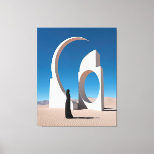 Woestijn Arcana: Fluisteren van de Kosmos Canvas Afdruk