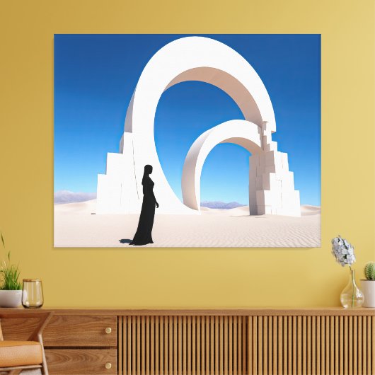 Woestijn Arcana: Monolieten van het geheugen Canvas Afdruk (Insitu (Woonkamer))