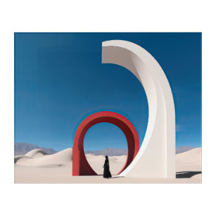 Woestijn Arcana: sluier van eenzaamheid Acryl Muurkunst