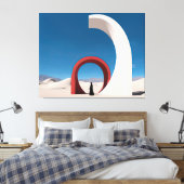 Woestijn Arcana: sluier van eenzaamheid Canvas Afdruk (Insitu (Slaapkamer))