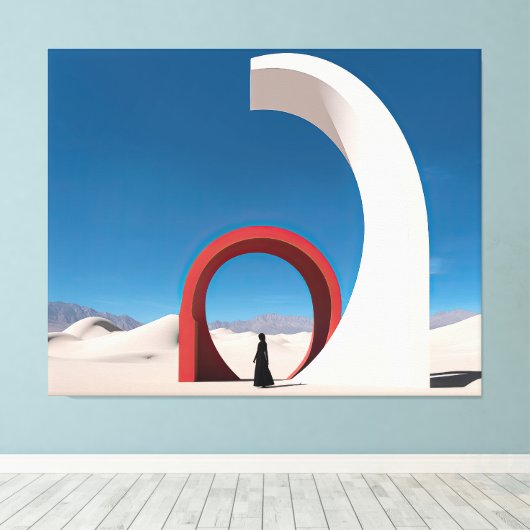 Woestijn Arcana: sluier van eenzaamheid Canvas Afdruk (Insitu (Houten vloer))