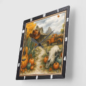 Woestijn Autumn Ranch Life Vierkante Klok (Hoek)