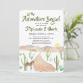 Woestijn avontuur begint met Succulent Boho Baby s Kaart (Staand voorkant)