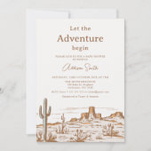  woestijn Baby shower uitnodiging (Voorkant)