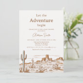  woestijn Baby shower uitnodiging (Staand voorkant)