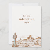  woestijn Baby shower uitnodiging (Achterkant)