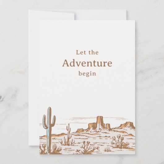  woestijn Baby shower uitnodiging (Achterkant)