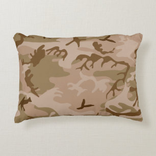 Woestijn Beige Bruin Groen Camo Camouflage Decoratief Kussen