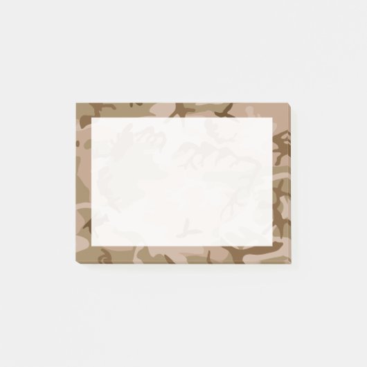 Woestijn Beige Bruin Groen Camo Camouflage Post-it® Notes (Voorkant)