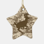Woestijn Beige Digitale Camouflage Herten Camo Pat Keramisch Ornament (Rechts)