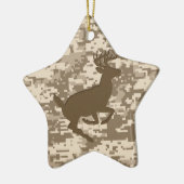 Woestijn Beige Digitale Camouflage Herten Camo Pat Keramisch Ornament (Links)