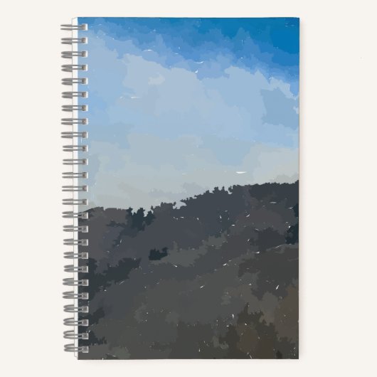 Woestijn Berg Spiraal Notebook Notitieboek (Voorkant)