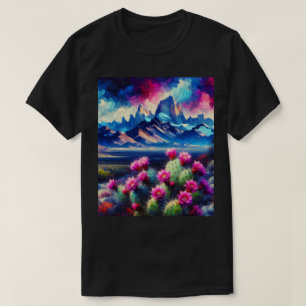 Woestijn Bergen Bloeiende Cactus Unisex T-shirt