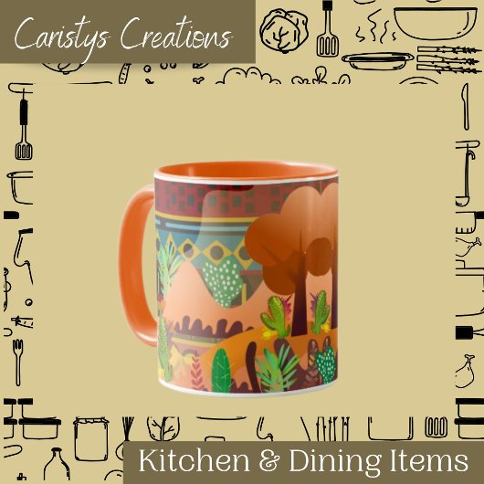 woestijn, bergen, Cactus Mok