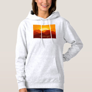 Woestijn Bergen Zonsondergang Thunder_Cove Hoodie