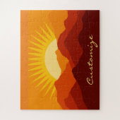 Woestijn Bergen Zonsondergang Thunder_Cove Legpuzzel (Verticaal)