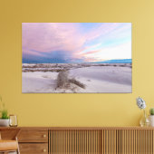 Woestijn bij zonsondergang canvas afdruk (Insitu (Woonkamer))