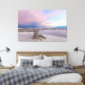Woestijn bij zonsondergang canvas afdruk (Insitu (Slaapkamer))