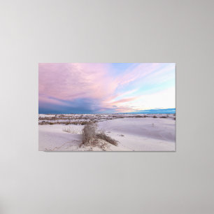 Woestijn bij zonsondergang canvas afdruk