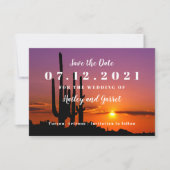 Woestijn bij zonsondergang Landschap Save the Date RSVP Kaartje (Voorkant)