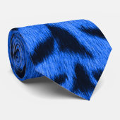 Woestijn Blauwe Tijgerhuidprint Stropdas (Opgerold)